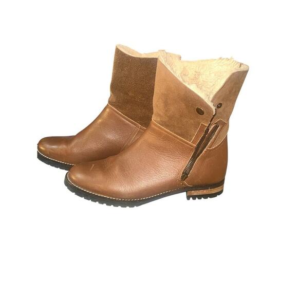 Fabianelli Italy Ltr & Sued Ankle Boots – Size 11 Shearling (Zip Pulls Missing) - Picture 10 of 12